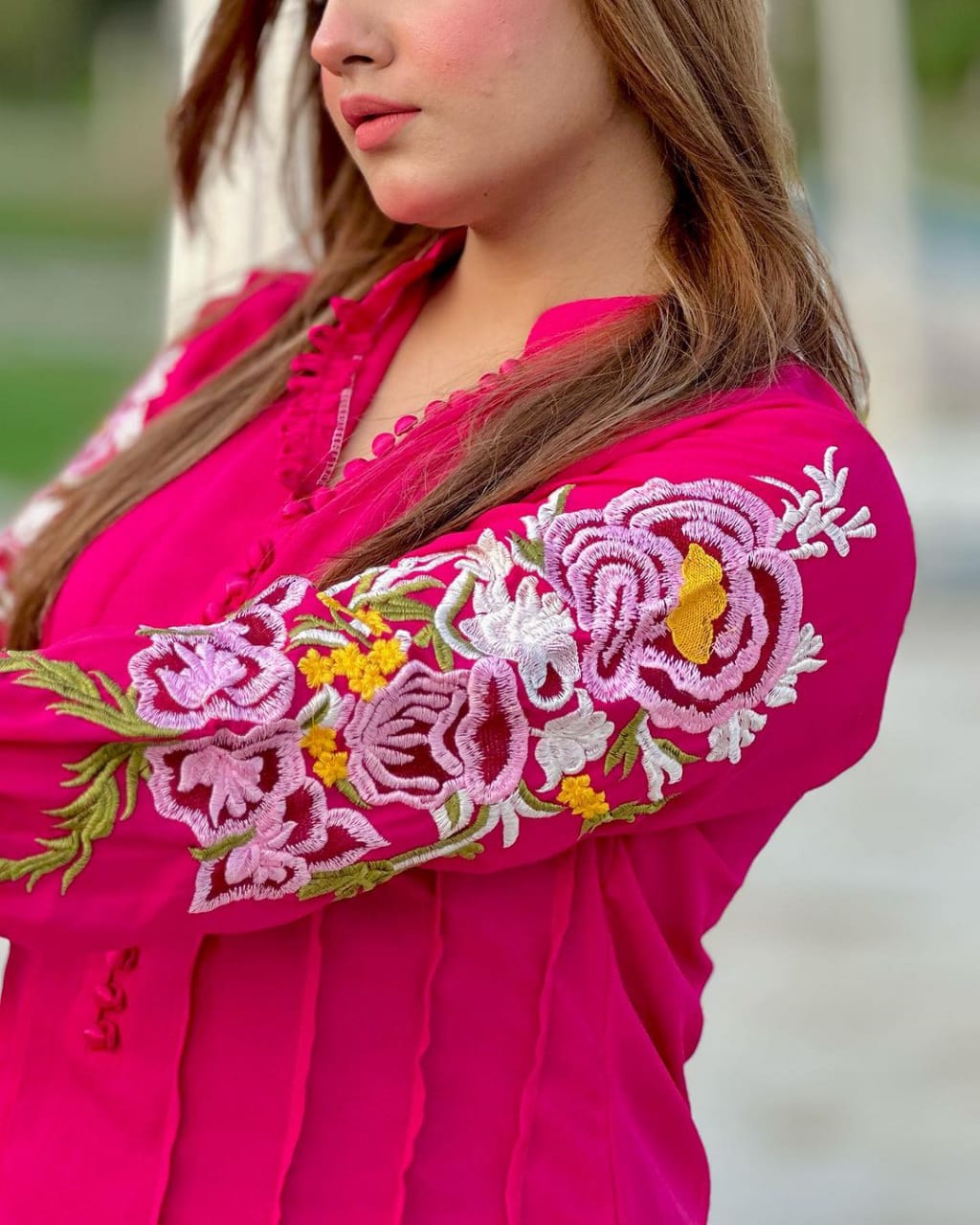 2Pc Lilen Bazo Embroidery Stiched