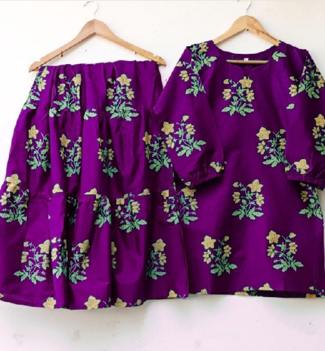 Printed Shirt With Sharara 2 pcs Stiched
