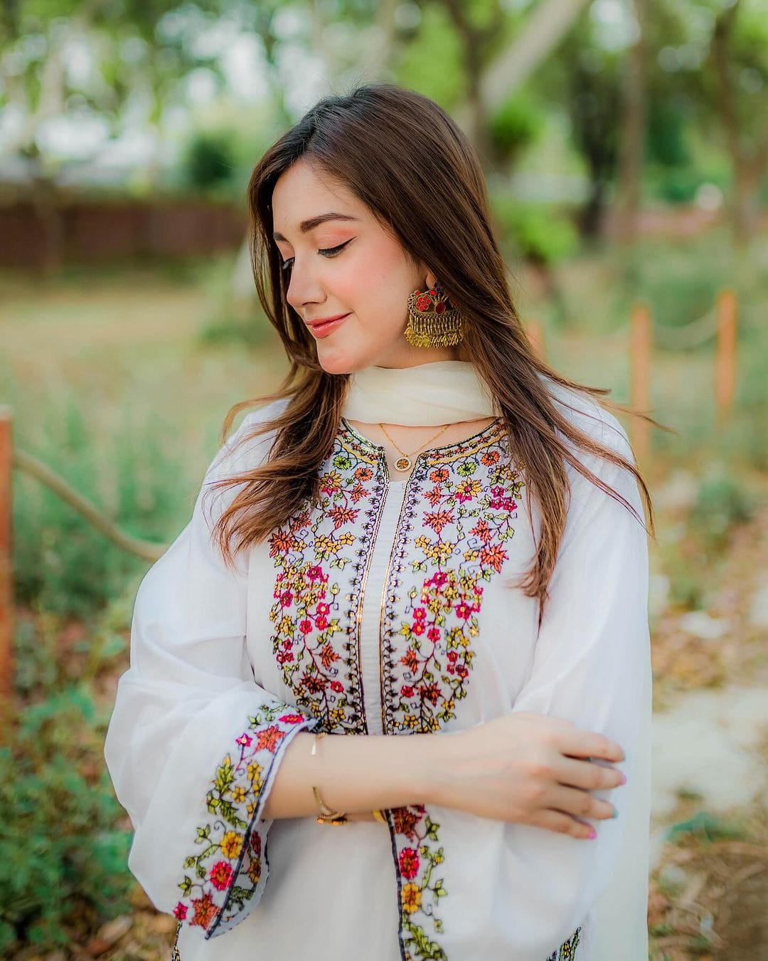 Pocket Sequence Embroidary Stiched 2pcs Cotton Lawn