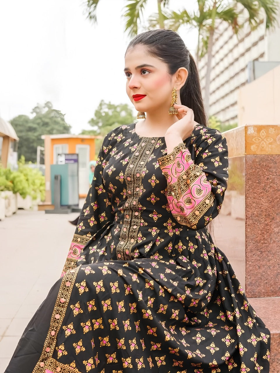 *COTTON LAWN Fency Maxi 2PC*