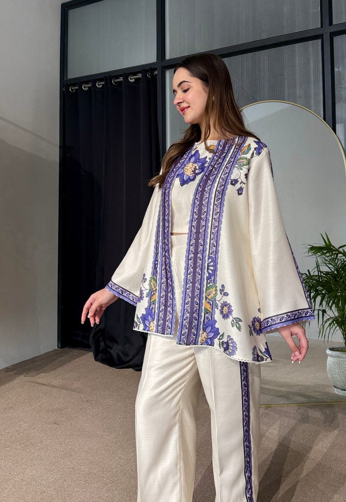 Inzia Gown 3Pc Silky Lawn Stiched