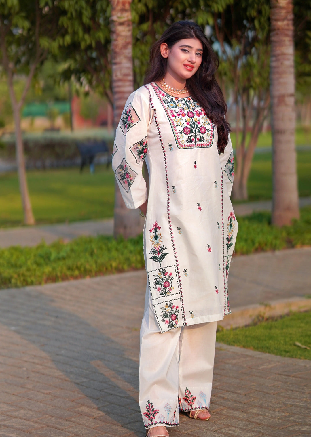 2PC Embroidery Summer Lawn Stiched