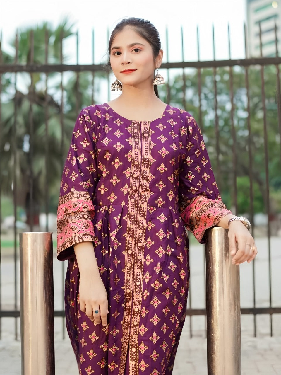 *COTTON LAWN Fency Maxi 2PC*