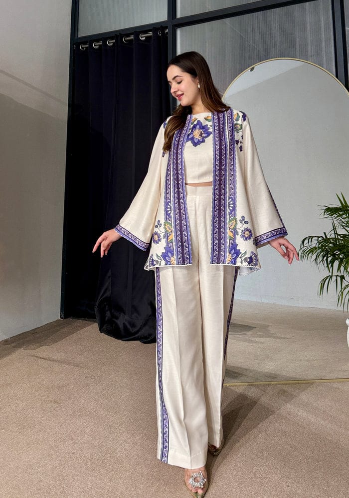 Inzia Gown 3Pc Silky Lawn Stiched