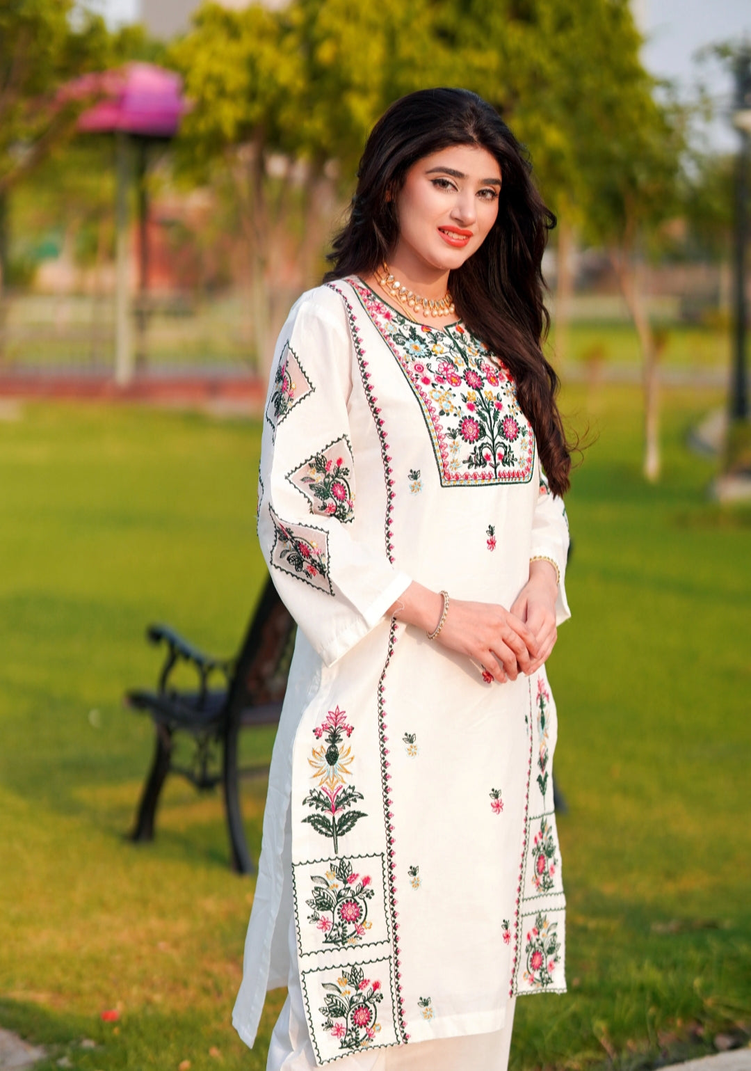 2PC Embroidery Summer Lawn Stiched