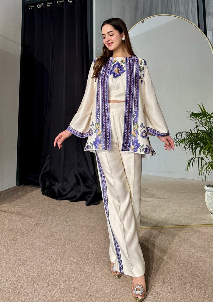 Inzia Gown 3Pc Silky Lawn Stiched
