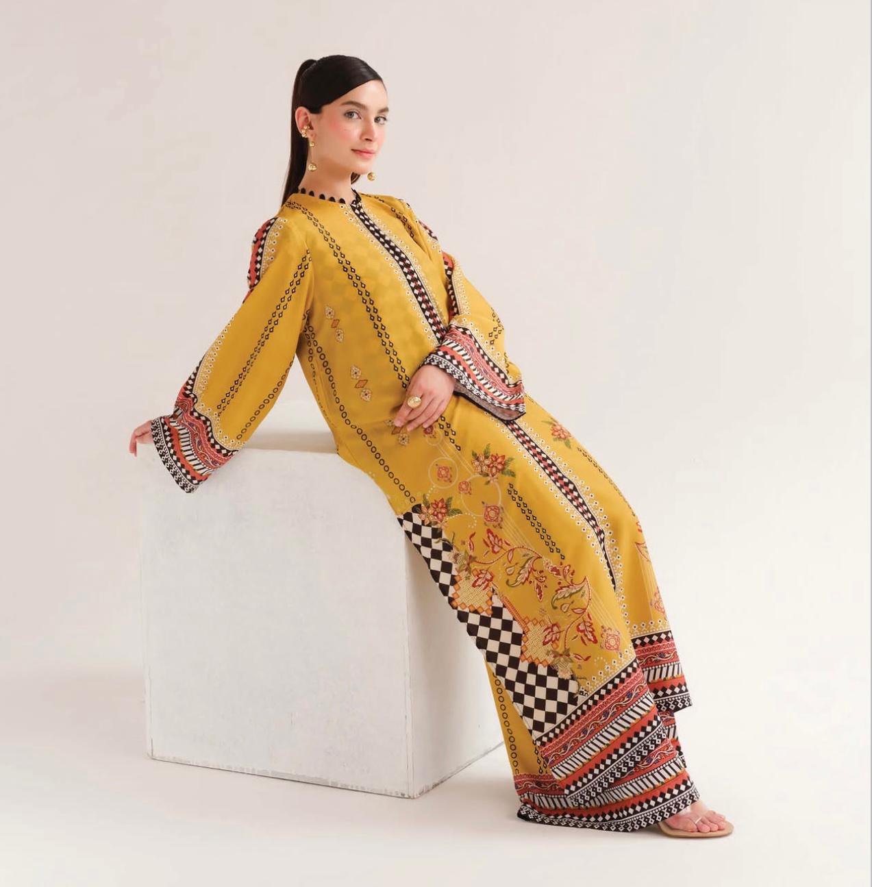 Leon 2PC Silky Lawn Stiched
