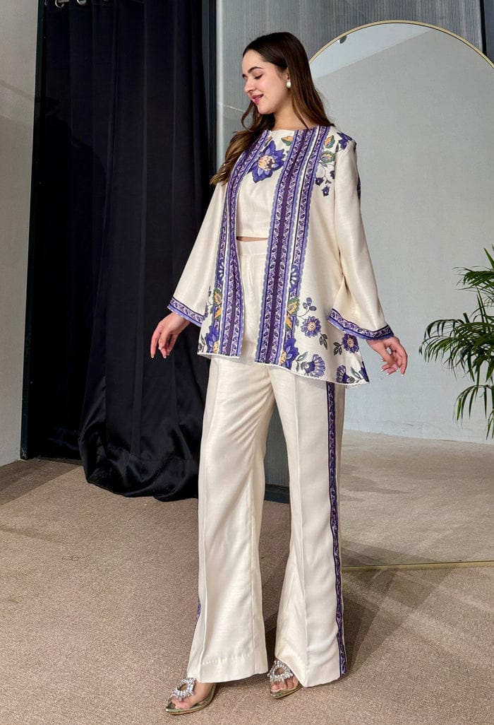 Inzia Gown 3Pc Silky Lawn Stiched