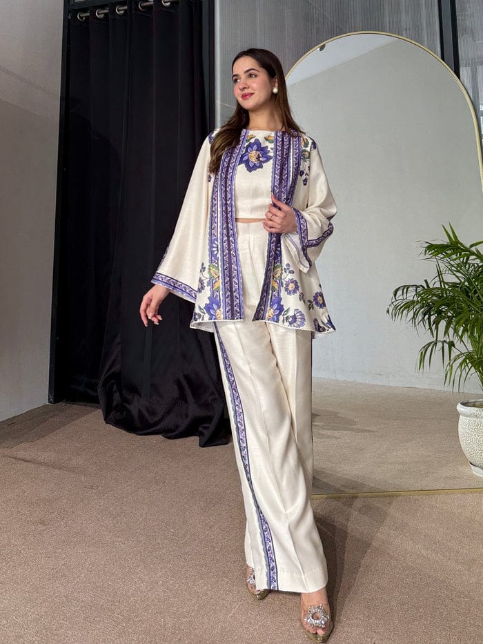 Inzia Gown 3Pc Silky Lawn Stiched