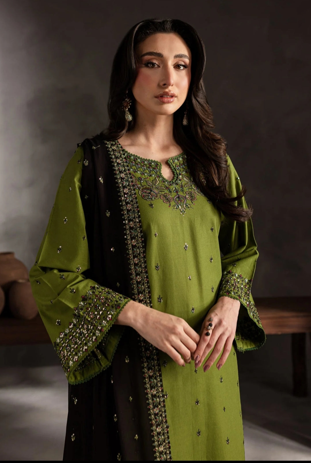 3pc Embroidery Stiched Lawn