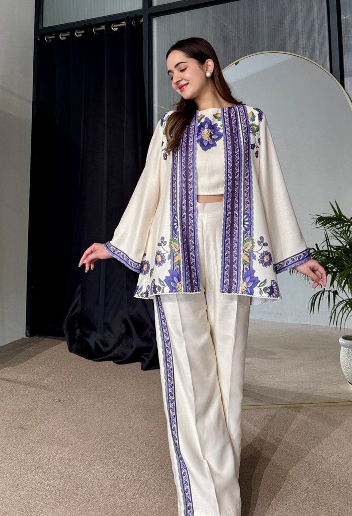 Inzia Gown 3Pc Silky Lawn Stiched