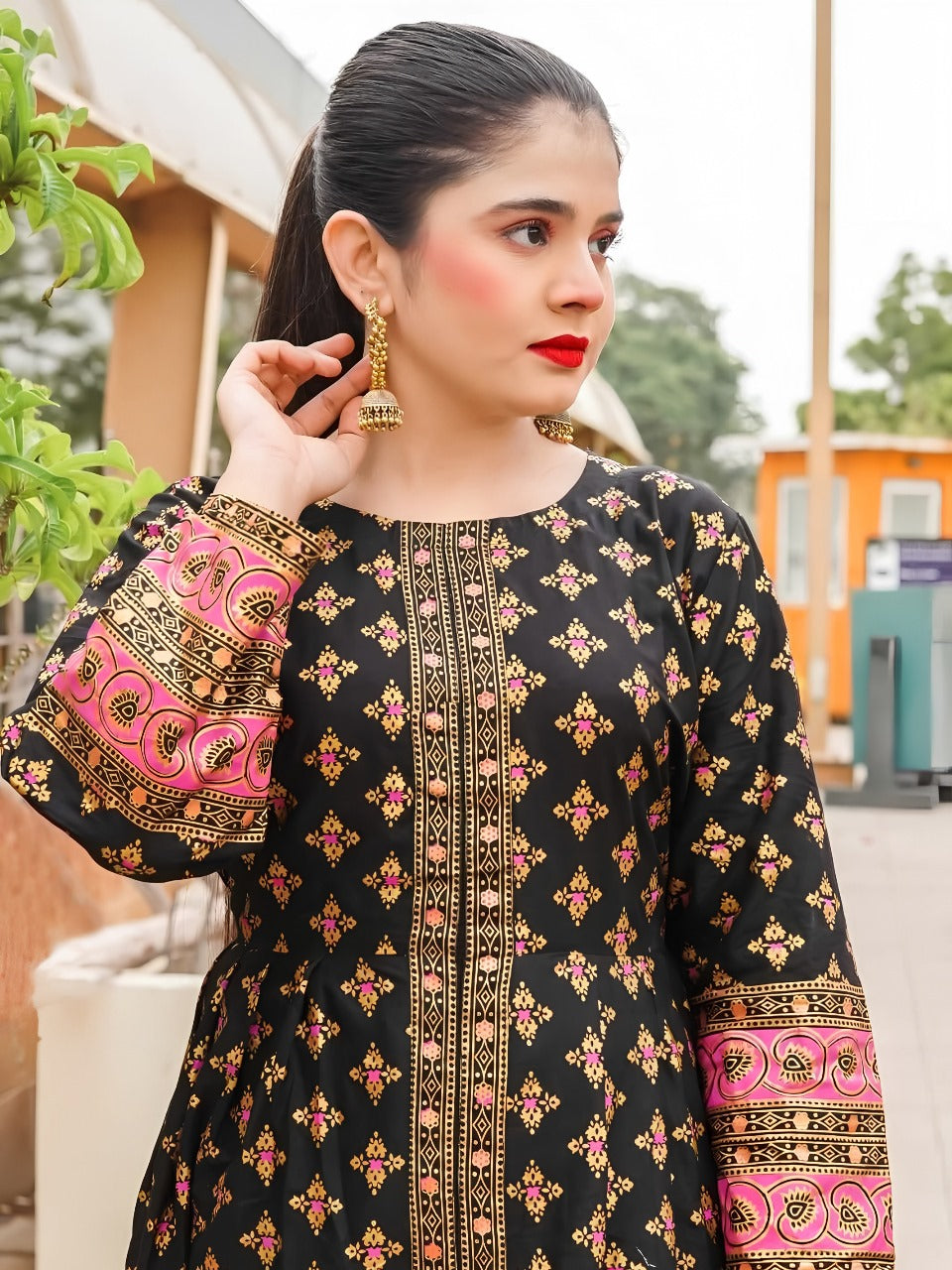 *COTTON LAWN Fency Maxi 2PC*